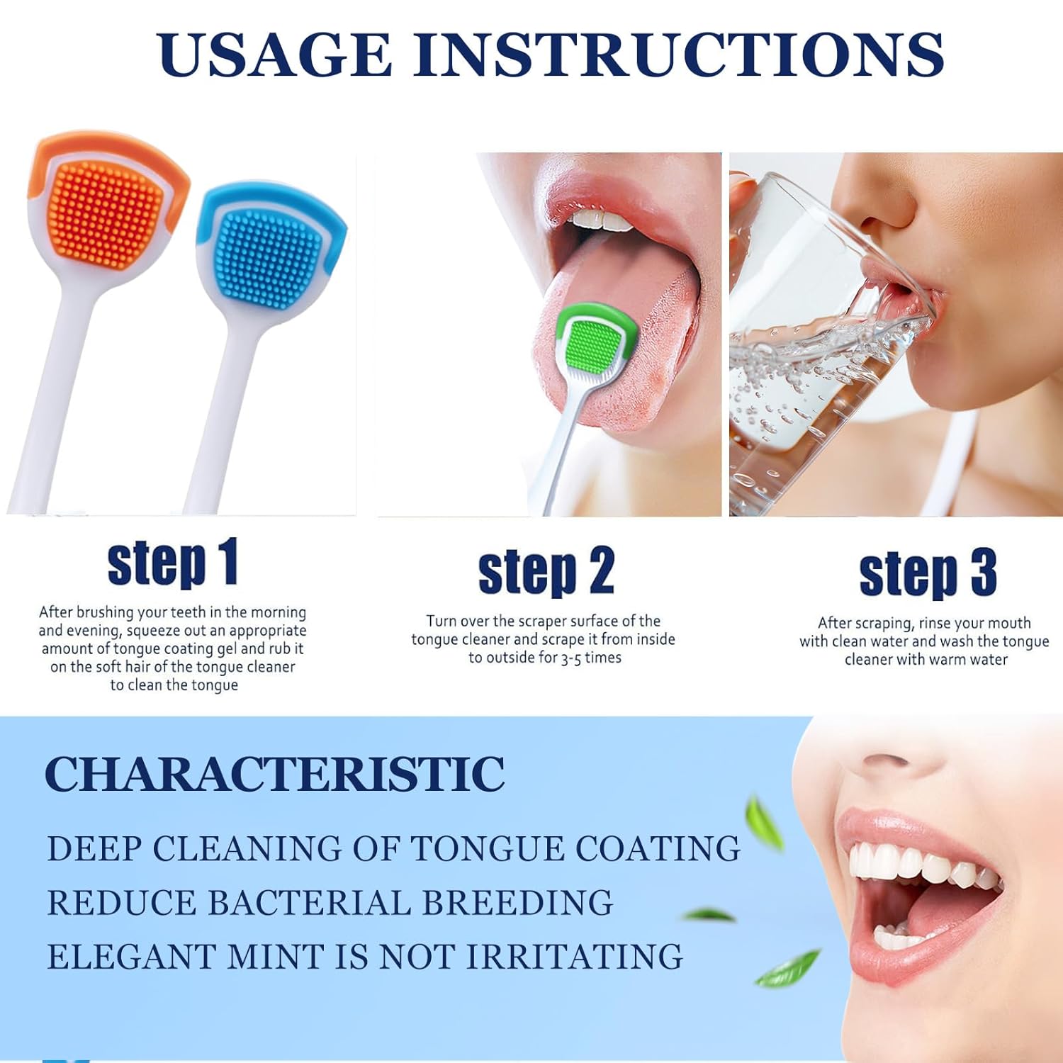 Tongue Scraper for Adults 3PCS Tongues Cleaner,Tongue Scraper With Case,Tongue Brush Helps Fight Bad Breath,Tongue Scrapper Keep Fresher Breath, Tongue Scrapers for Oral Hygiene