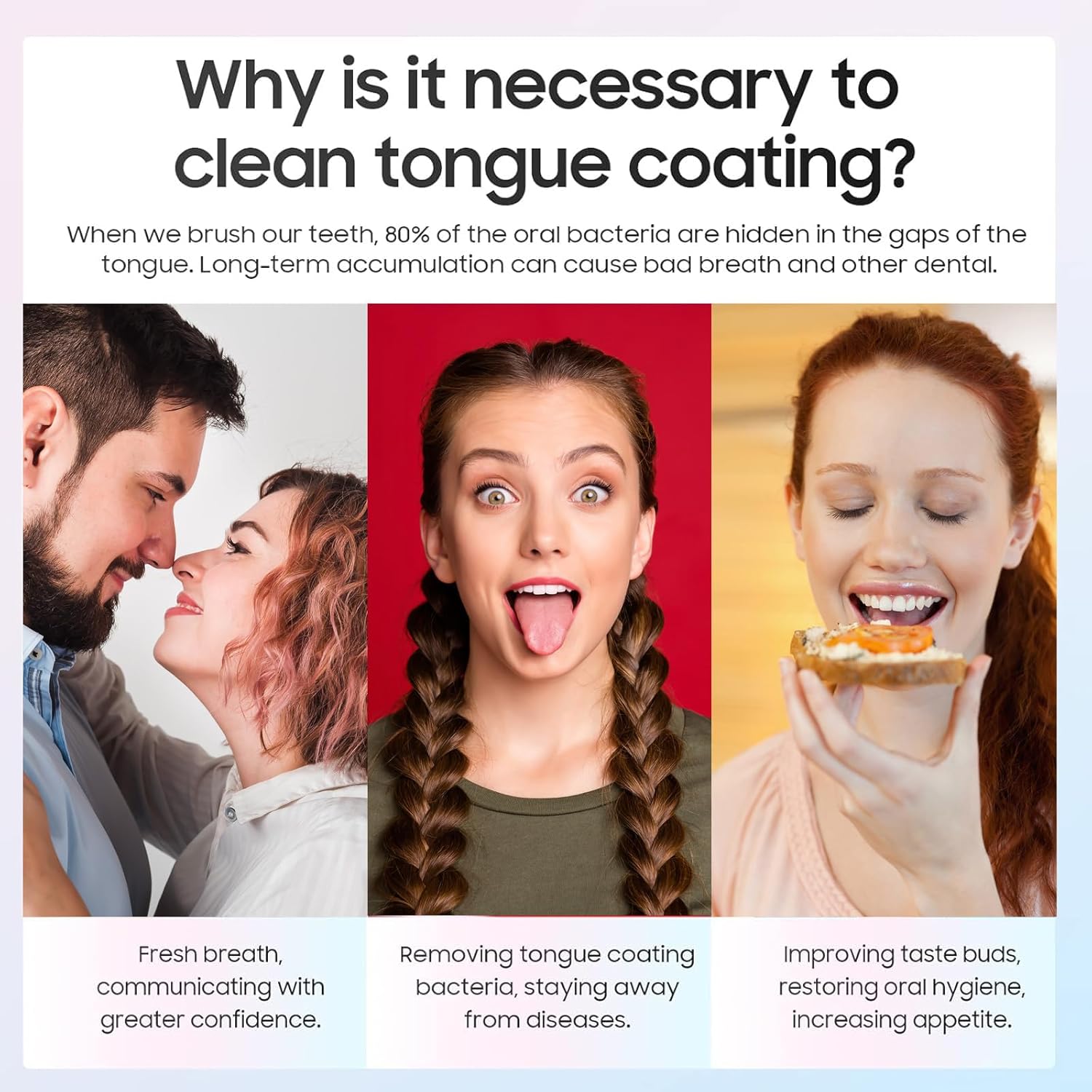 Tongue Scraper for Adults 3PCS Tongues Cleaner,Tongue Scraper With Case,Tongue Brush Helps Fight Bad Breath,Tongue Scrapper Keep Fresher Breath, Tongue Scrapers for Oral Hygiene