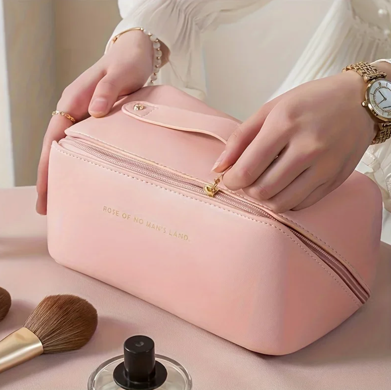 Makeup Organizer Female Toiletry Kit Bag Make Up Case Storage Pouch Luxury Lady Box, Cosmetic Bag, Organizer Bag For Travel Zip