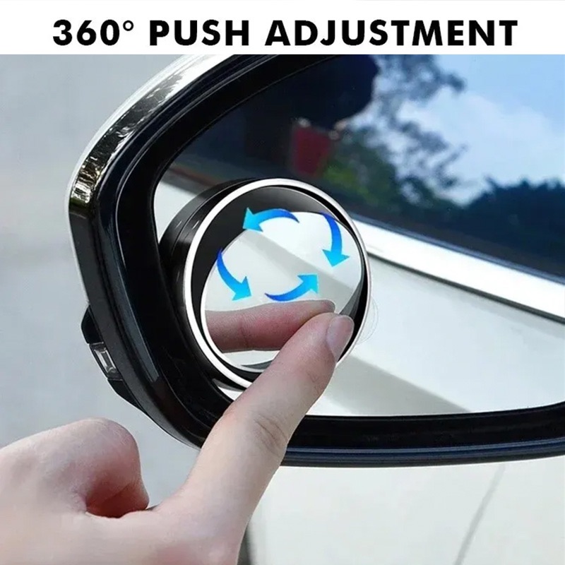Car Blind Spot Rear View Mirror Wide Angle 360 Degree Adjustable Small Round Mirror Car Reverse Auxiliary Rearview Convex Mirror