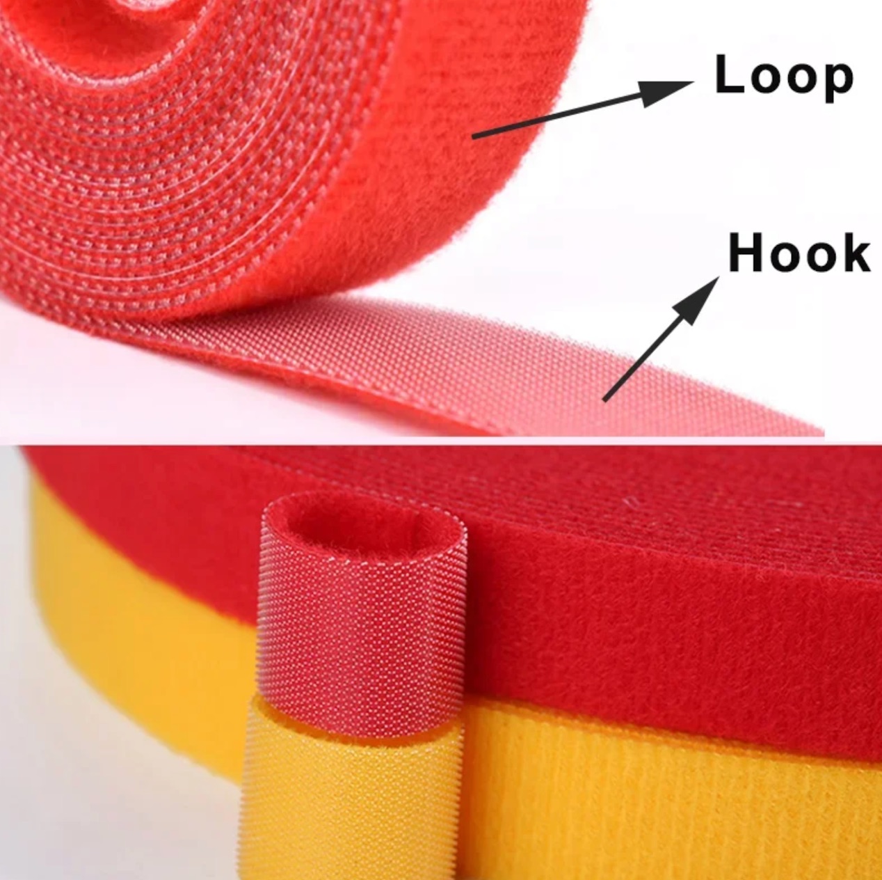 5Meter/Roll Reusable Fastening Tape Cable Ties 12mm Double Side Hook and Loop Straps Cable Wire Management Tape