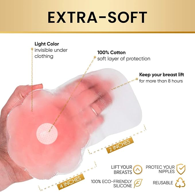 Silicone Nipple Cover Lift Up Bra Sticker Adhesive Invisible Bra Breast Pasty Women Chest Petals Reusable Strapless Bras