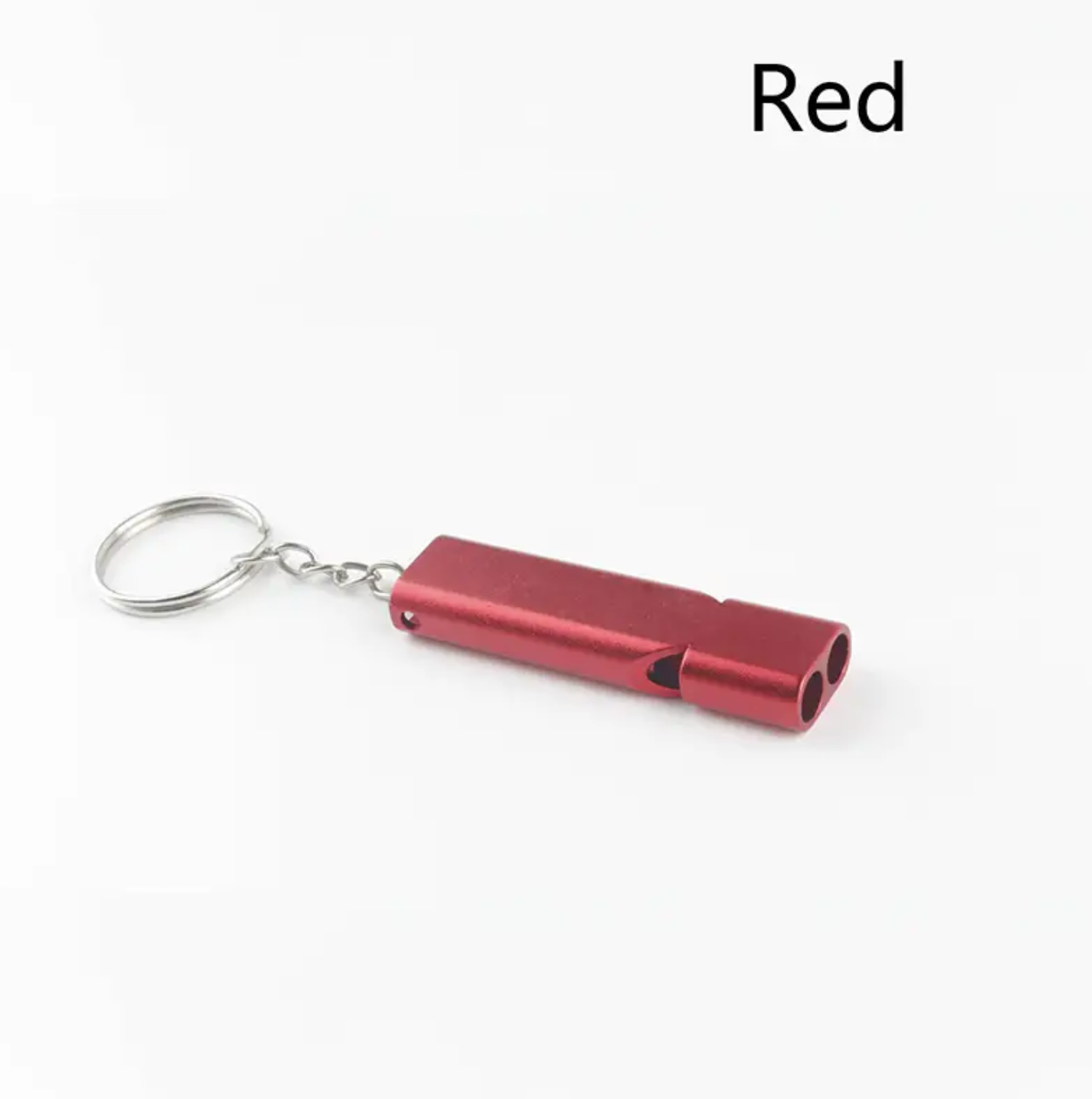 1Pc Survival Whistle Soccer Outdoor High Decibel Portable Flat Aluminum Alloy Dual Frequency Wilderness Emergency Whistle Tool
