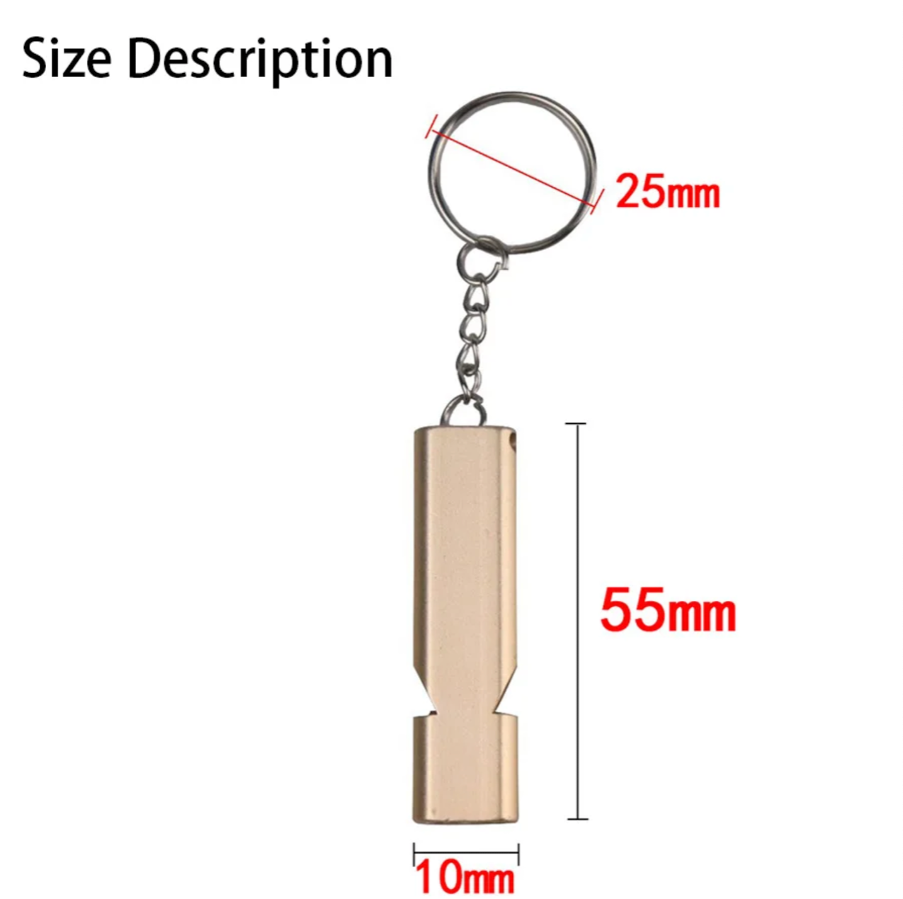 1Pc Survival Whistle Soccer Outdoor High Decibel Portable Flat Aluminum Alloy Dual Frequency Wilderness Emergency Whistle Tool