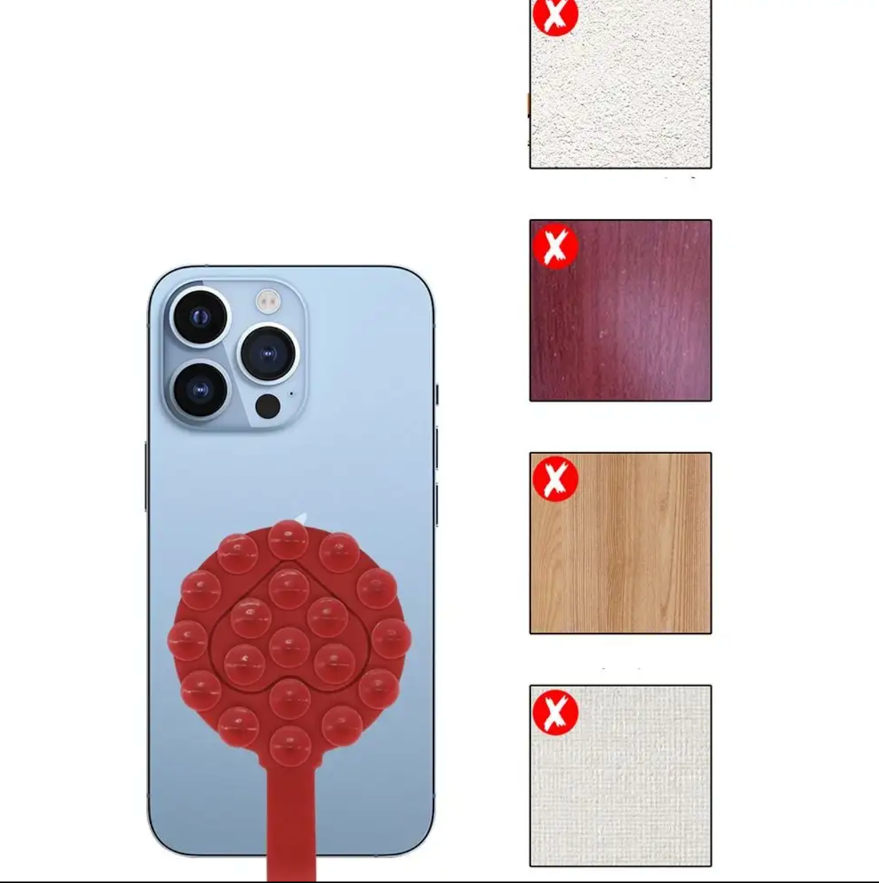 Portable Silicone Suction Cup Mobile Phones Stand Multifunction Double-Sided Anti-Slip Holder Mount Sucker Pad Cellphone Stand