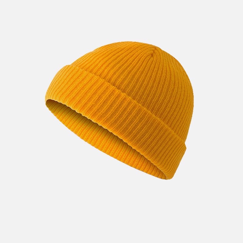 2025 New Year  Solid Color Warm Knitted Brimless Hat Men Beanies Winter Autumn Hip Hop Skullcap Street Men Beanie Unisex Melon Cap Women Male