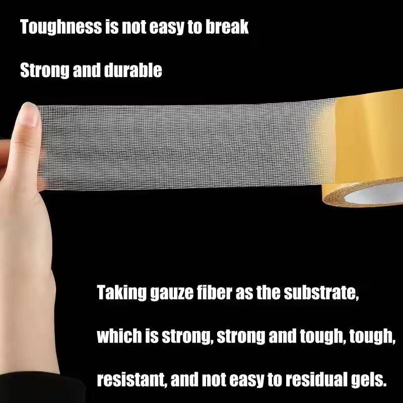 Fixation Bookbinding Extra strong Double Sided Adhesive Tape Thin Super Strong Heavy Mesh Waterproof Powerful Grid Carpet Tape
