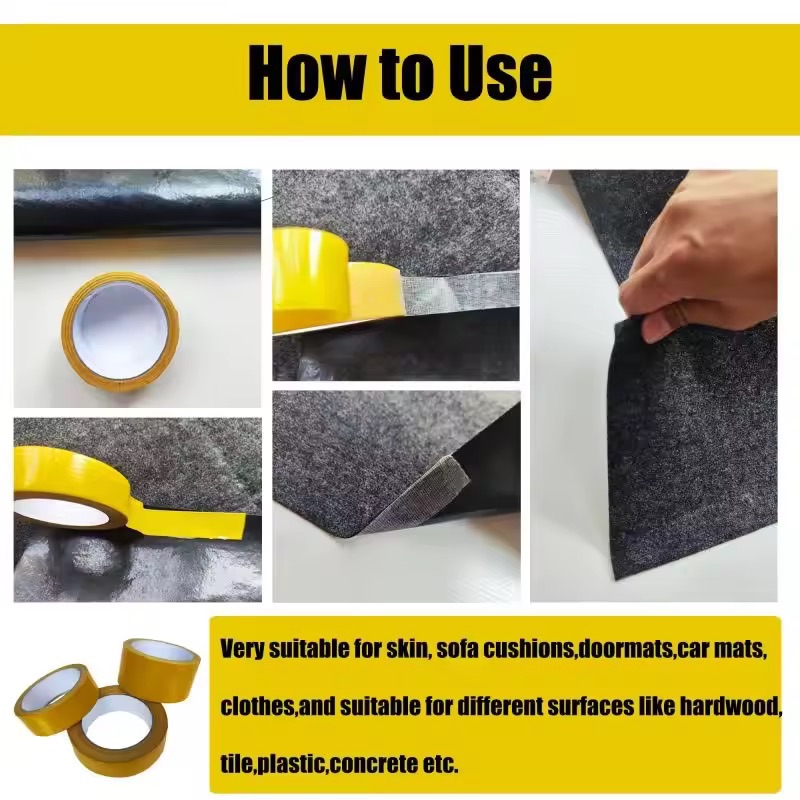 Fixation Bookbinding Extra strong Double Sided Adhesive Tape Thin Super Strong Heavy Mesh Waterproof Powerful Grid Carpet Tape