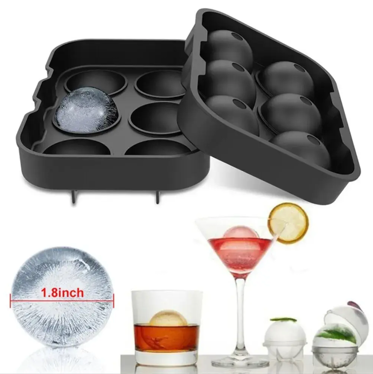 6 GridsIce Cube Tray and 33Grids Round  Ice cube ice maker frozen mold Freezer Frozen ice box with lid silicone  ice tray ice cream mold ice maker