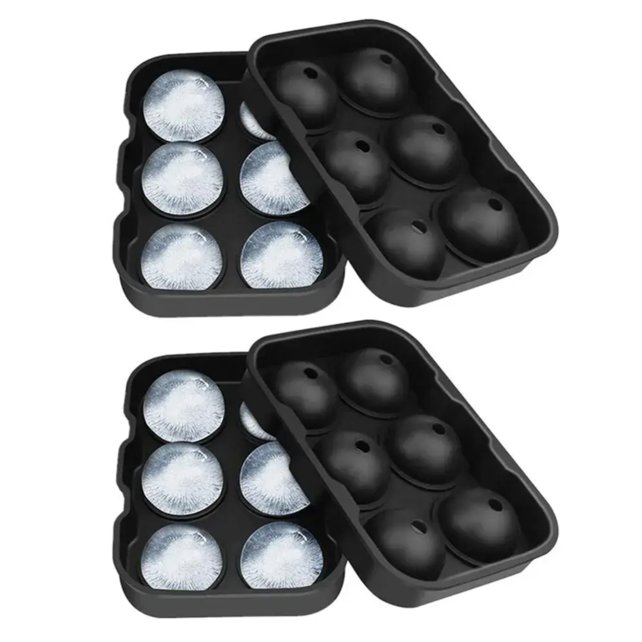 6 GridsIce Cube Tray and 33Grids Round  Ice cube ice maker frozen mold Freezer Frozen ice box with lid silicone  ice tray ice cream mold ice maker