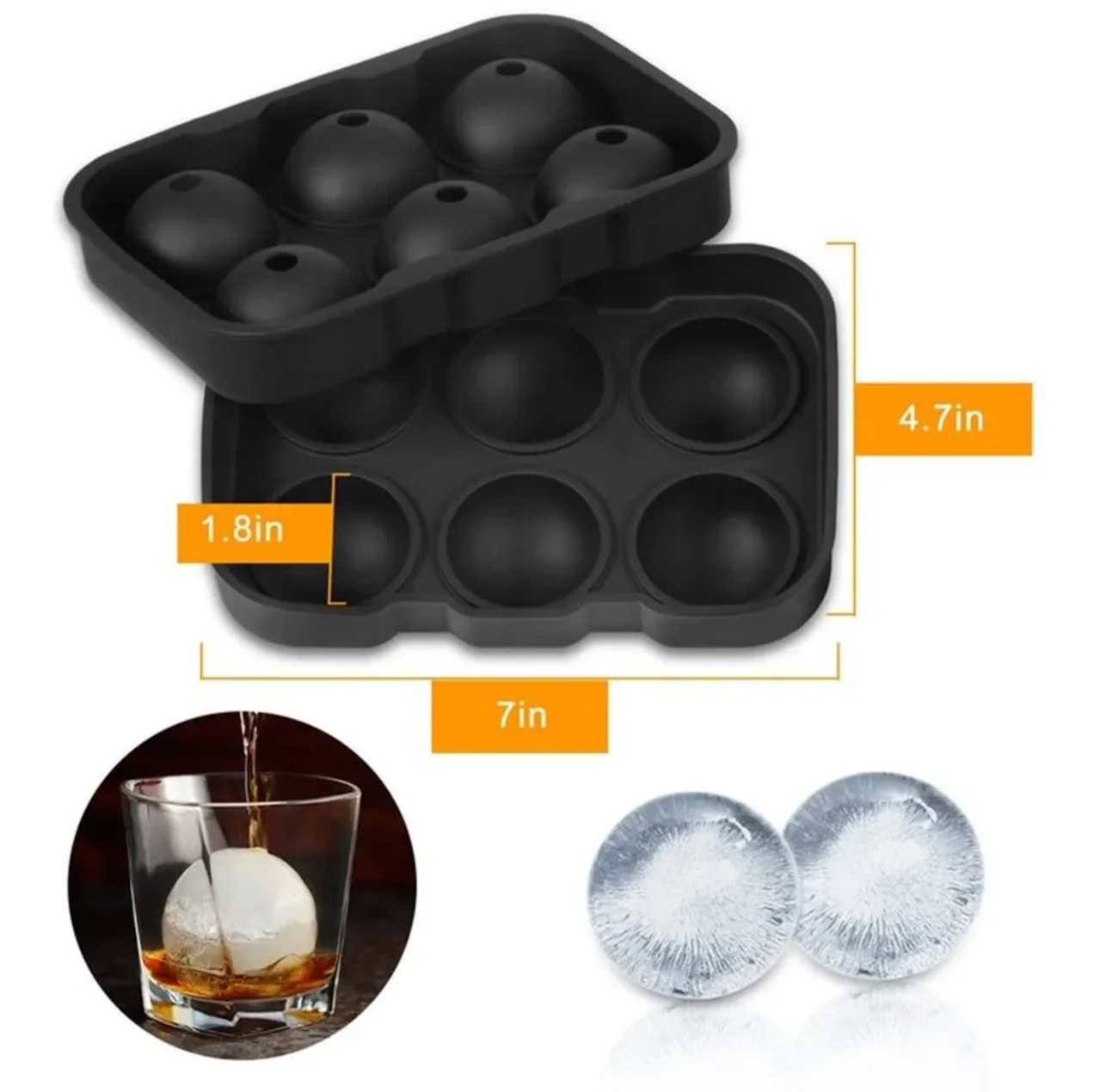 6 GridsIce Cube Tray and 33Grids Round  Ice cube ice maker frozen mold Freezer Frozen ice box with lid silicone  ice tray ice cream mold ice maker