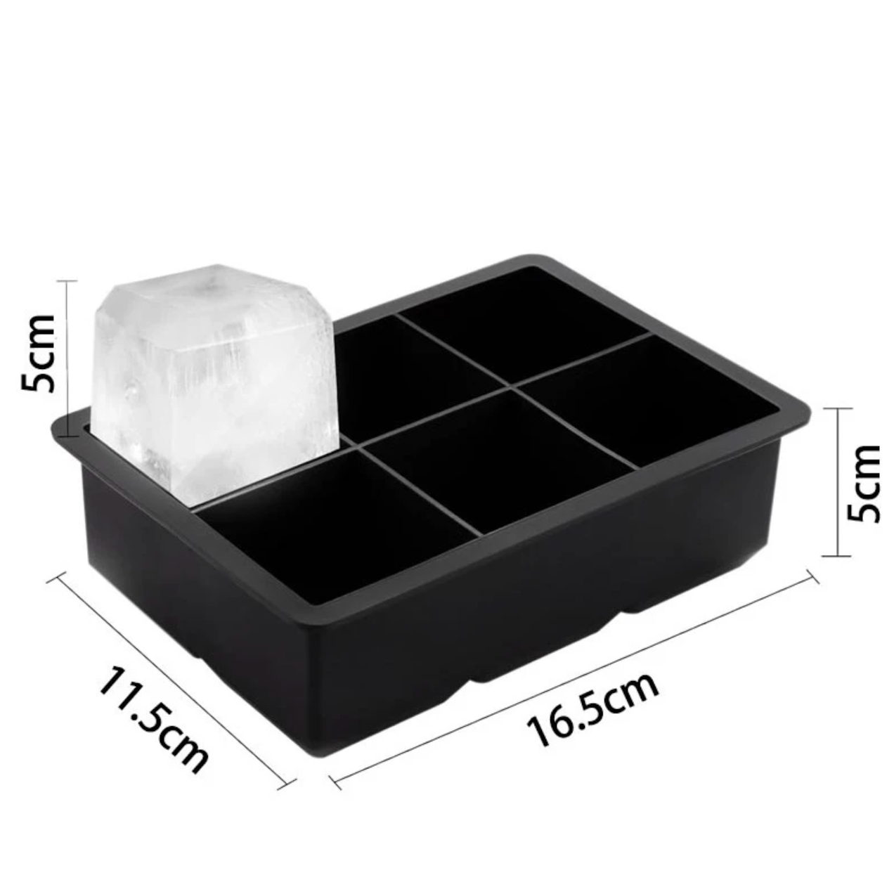 4/6/8 Grids Big Ice Cube Tray Mold Large Silicone Ice Cube Mold DIY Ice Maker Square Tray Mold Bar Pub Wine Ice Blocks Mould