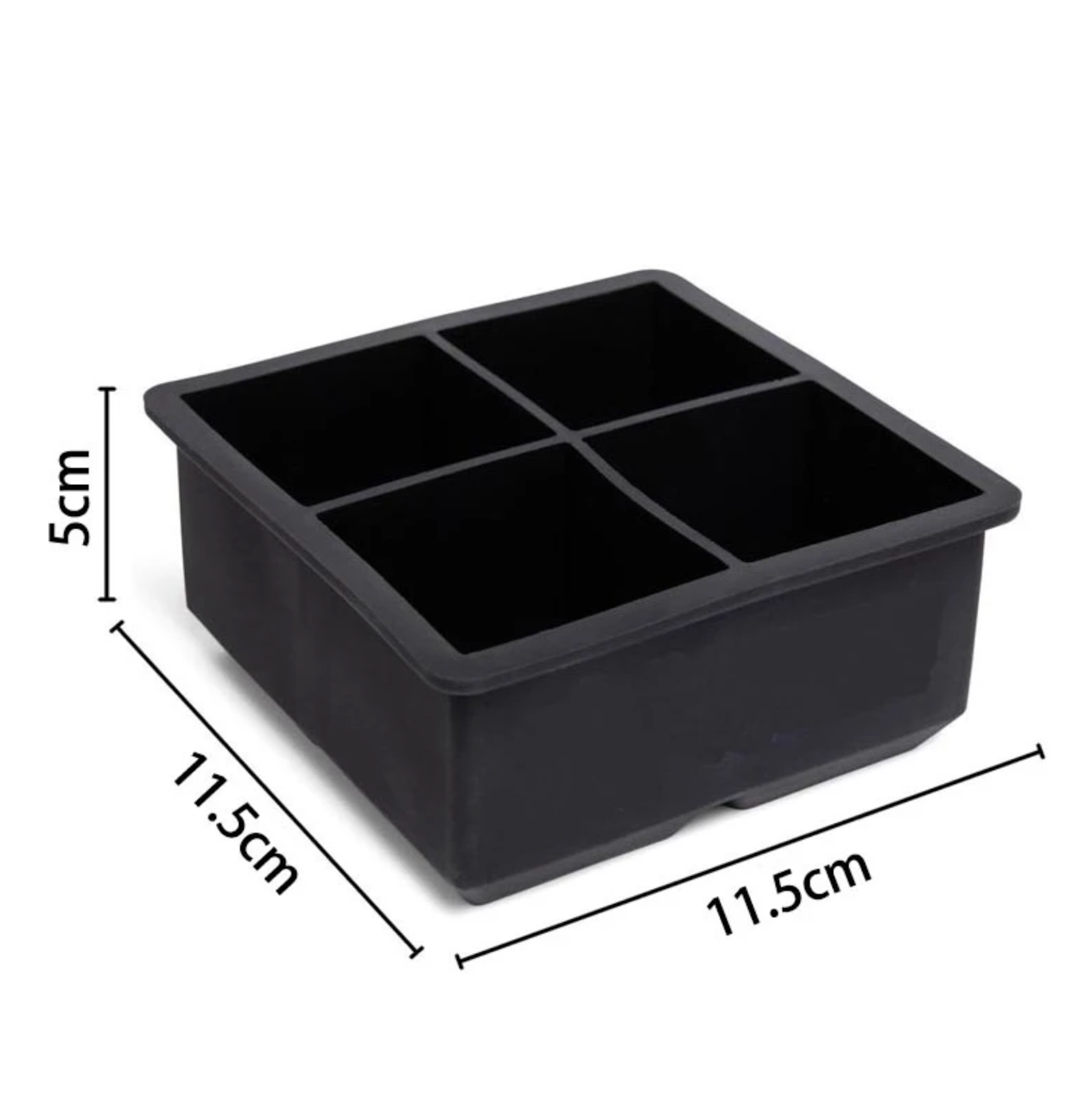4/6/8 Grids Big Ice Cube Tray Mold Large Silicone Ice Cube Mold DIY Ice Maker Square Tray Mold Bar Pub Wine Ice Blocks Mould