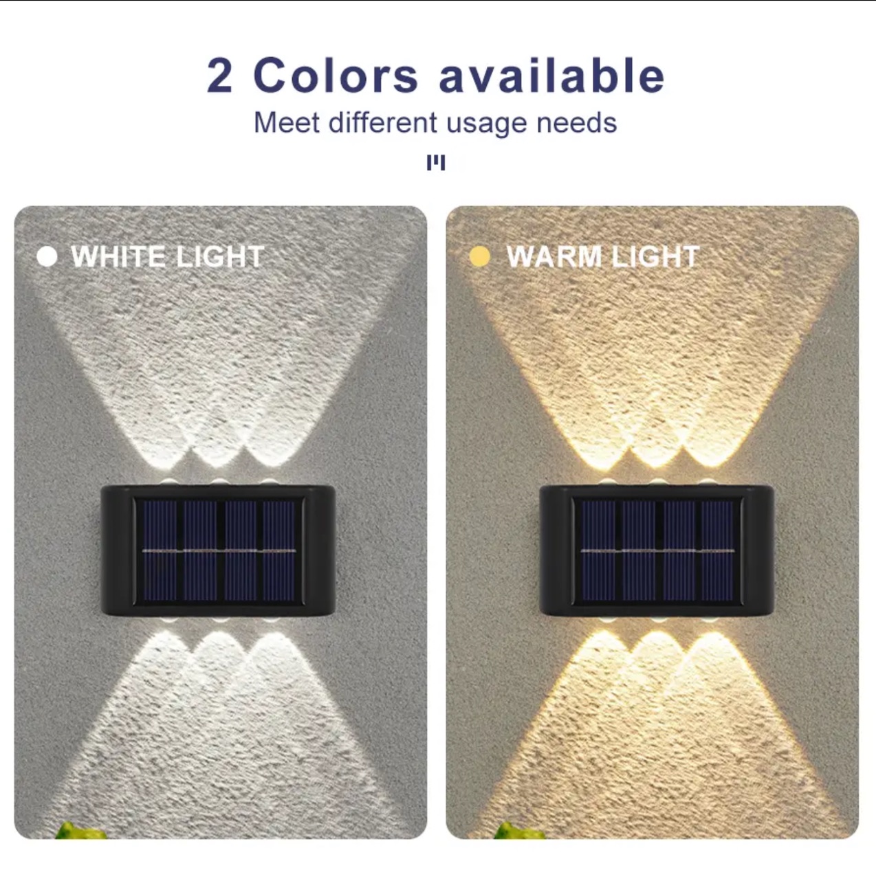 Solar Up And Down Double-headed High Brightness Wall Lights Garden Lights Door Sign Wall Lights Outdoor Waterproof Wall Washer