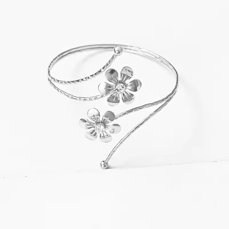 1PC Light Luxury Double Flower Curtain Buckle Gold Silver Curtain Holder Metal Curtain Strap Modern Minimalist Curtain Clip
