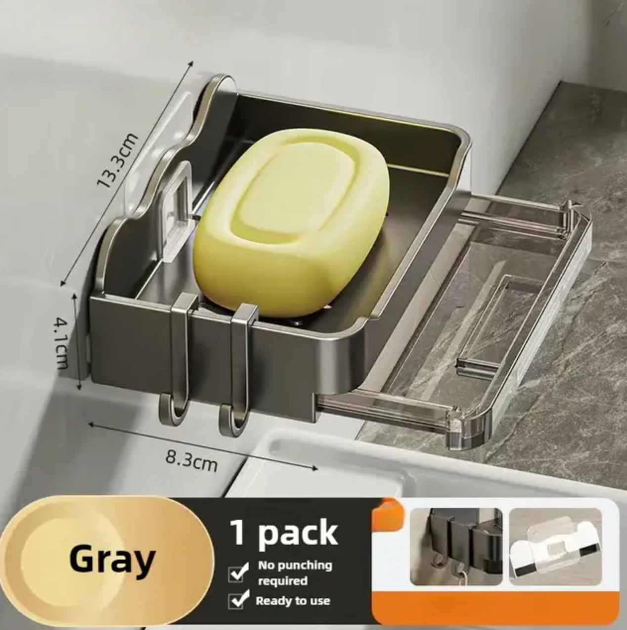 Bathroom Soap Holder Free-Punching Wall Mounted Soap Sponge Holder Organizer Double Drainage Soap Dish Bathroom Accessories