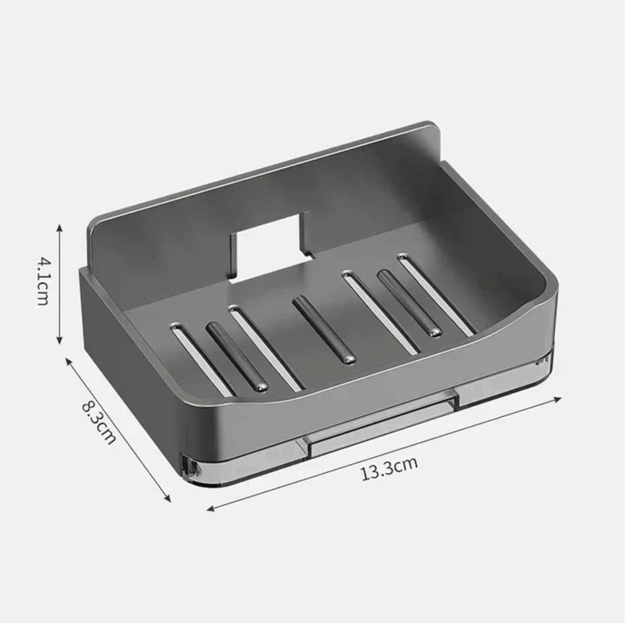 Wall-mounted Drain Soap Box Soap Holder Bathroom Wall Hanging Box Perforation-free Bathroom Soap Box Storage Rack