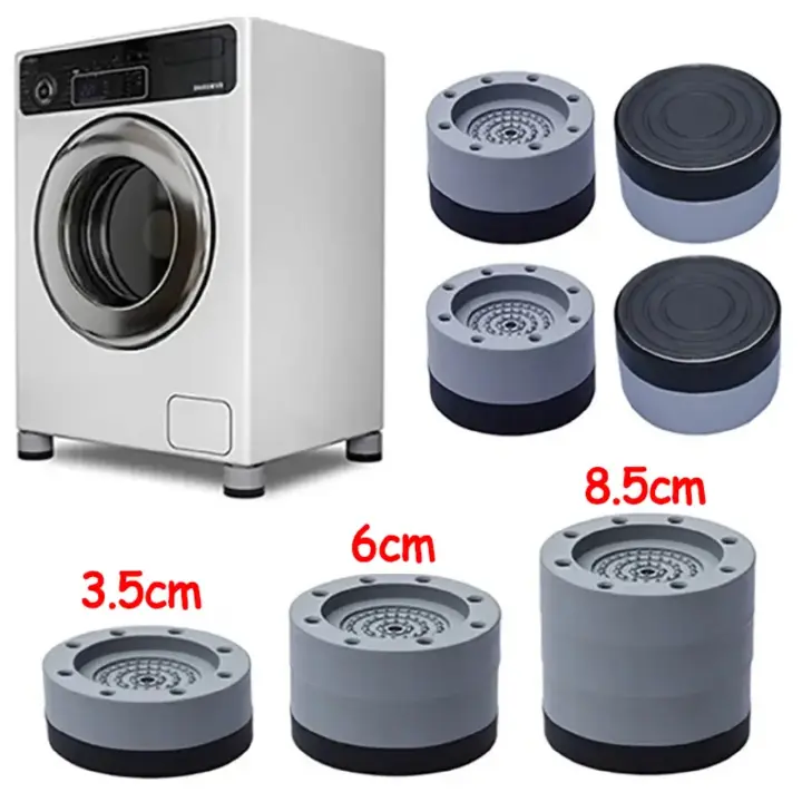 4Pcs Anti Vibration Feet Pads Rubber Legs Slipstop Silent Skid Raiser Mat For Washing Machine Support Dampers Stand Accessories