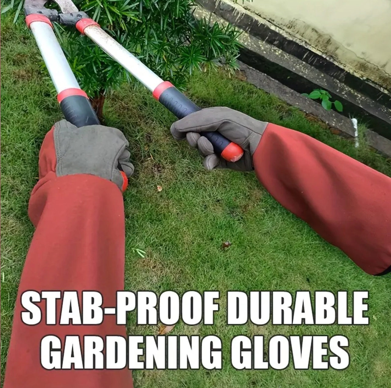 Long Style Gardening Gloves Thorn Proof Gloves Canvas Rose Pruning Garden Gloves with Touch Screen Breathable Work Gloves
