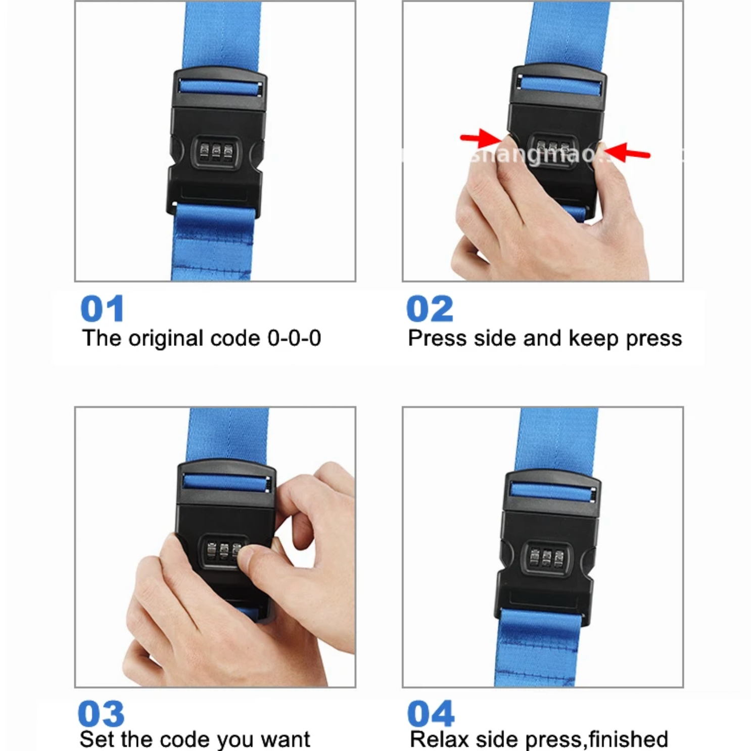 Adjustable Travel Suitcase Band Luggage Suitcase Rope Straps TSA Password Customs Lock Luggage Cross Belt Travel Accessories