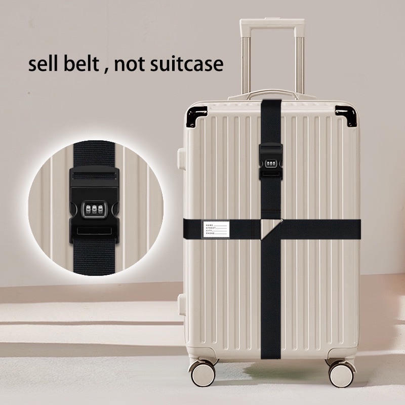 Adjustable Travel Suitcase Band Luggage Suitcase Rope Straps TSA Password Customs Lock Luggage Cross Belt Travel Accessories