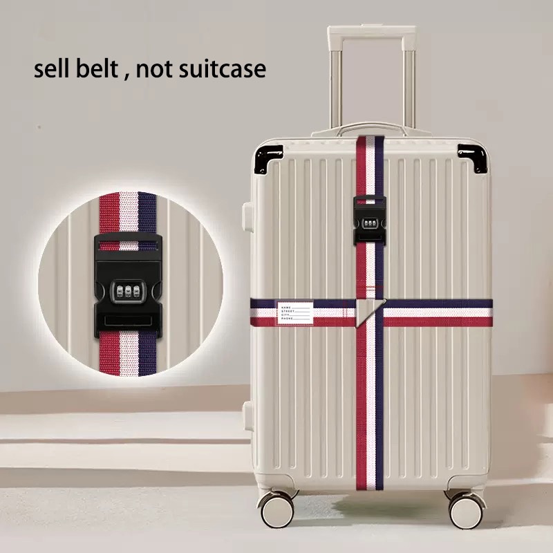 Adjustable Travel Suitcase Band Luggage Suitcase Rope Straps TSA Password Customs Lock Luggage Cross Belt Travel Accessories
