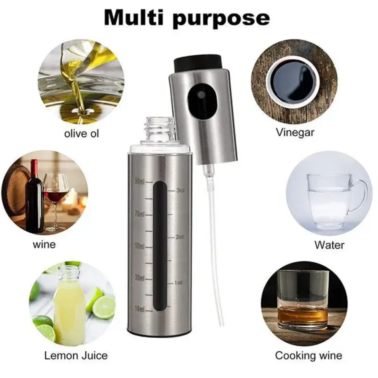 BBQ Baking Olive Oil Spray Bottle 304 Stainless Steel Oil Spray Bottle Vinegar Spray Bottles BQ Sprayer Seasoning Bottle Kitche