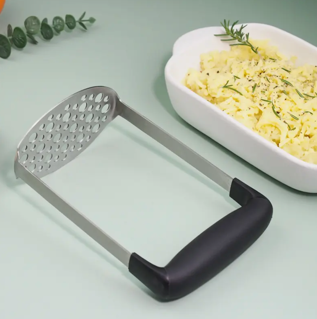 Stainless Steel Potato Pusher Pressed Potato Masher Ricer Puree Fruit Juice Maker Smooth Mashed Potatoes Crusher Kitchen Gadget