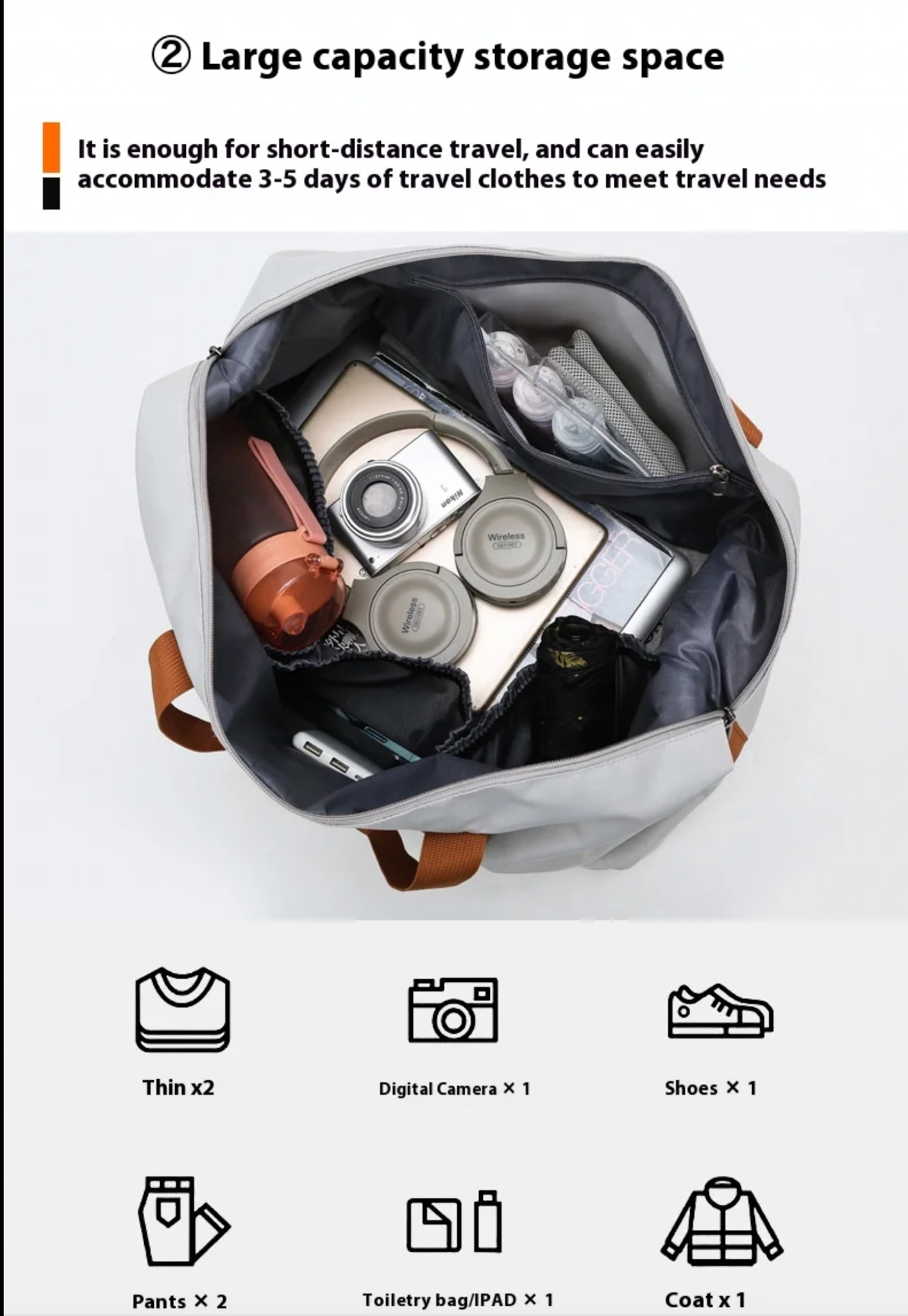 Large Capacity Travel Gym Bag Short-distance Luggage Portable Fitness Bags Shoulder Crossbody Handbags Men's Sports Waterproof B