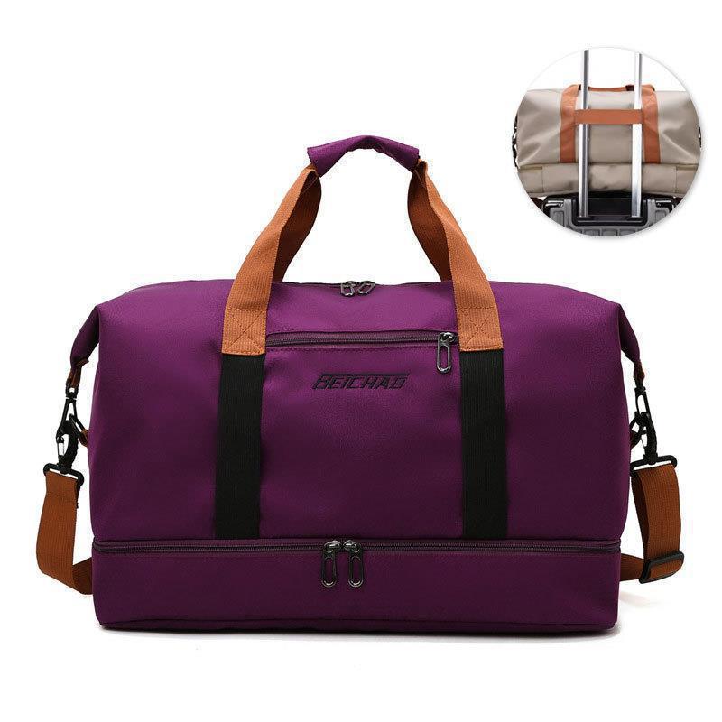 Large Capacity Travel Gym Bag Short-distance Luggage Portable Fitness Bags Shoulder Crossbody Handbags Men's Sports Waterproof B