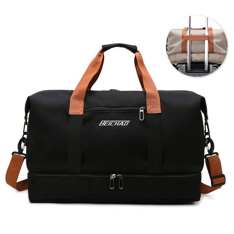 Large Capacity Travel Gym Bag Short-distance Luggage Portable Fitness Bags Shoulder Crossbody Handbags Men's Sports Waterproof B
