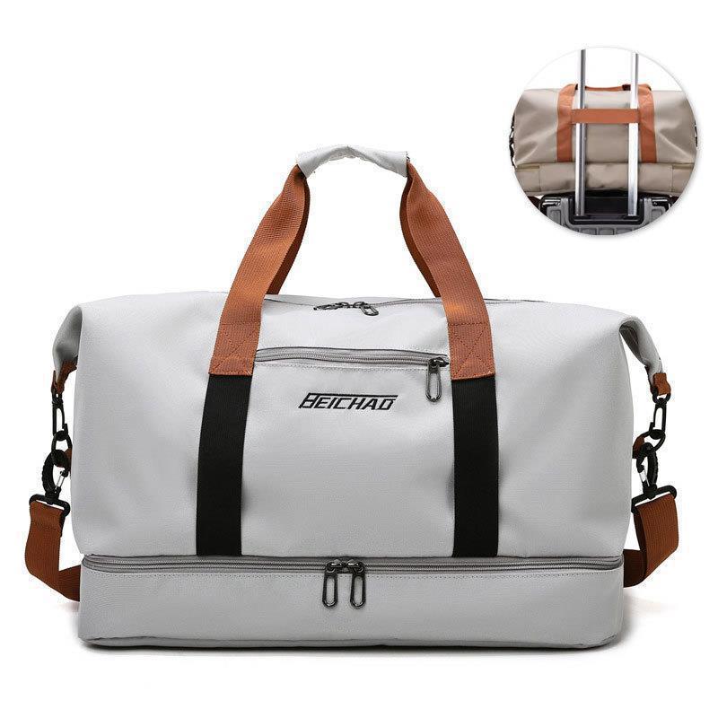 Large Capacity Travel Gym Bag Short-distance Luggage Portable Fitness Bags Shoulder Crossbody Handbags Men's Sports Waterproof B