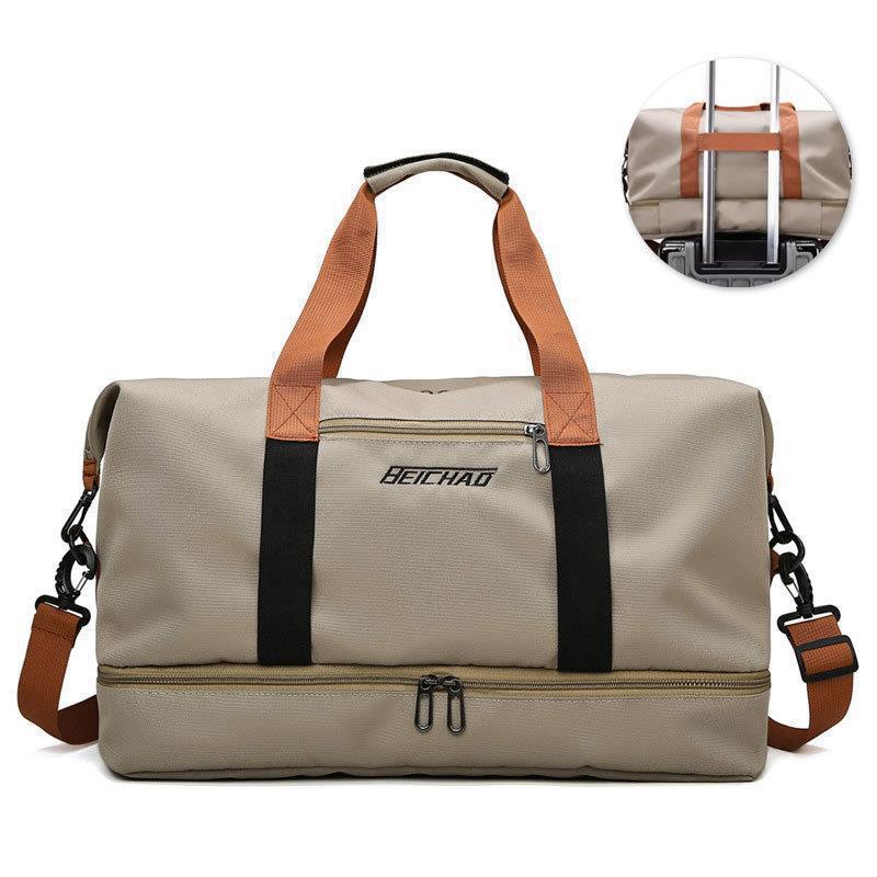 Large Capacity Travel Gym Bag Short-distance Luggage Portable Fitness Bags Shoulder Crossbody Handbags Men's Sports Waterproof B