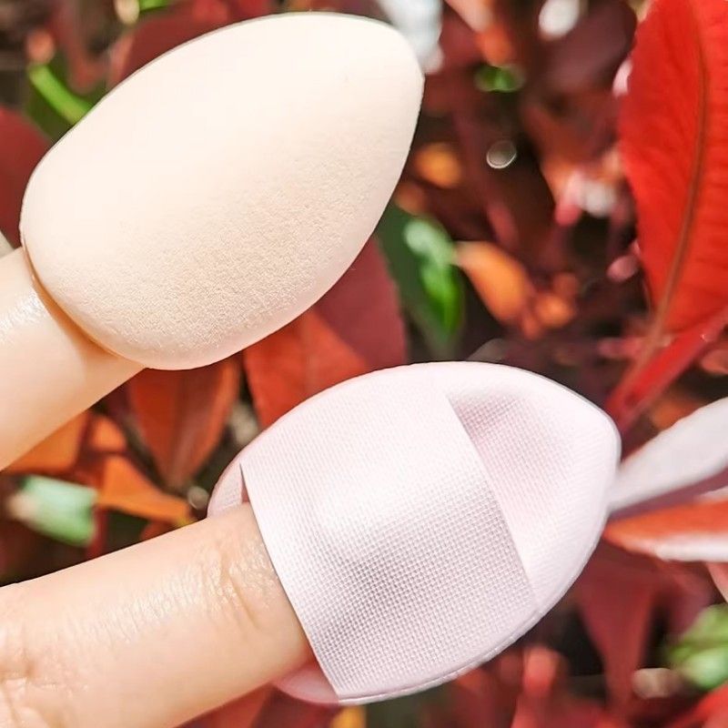 15PCS Mini Cushion Powder Puffs Triangular Finger Soft Puff Expands  Both Wet And Dry Use Make Up Touch-up Concealer Cosmetic Tool