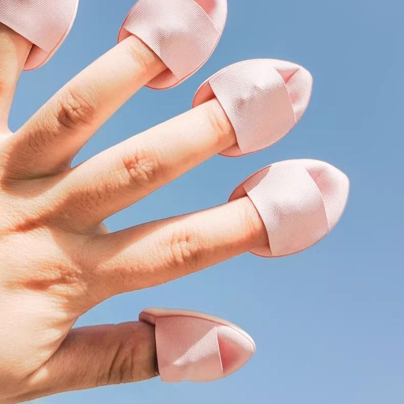 15PCS Mini Cushion Powder Puffs Triangular Finger Soft Puff Expands  Both Wet And Dry Use Make Up Touch-up Concealer Cosmetic Tool