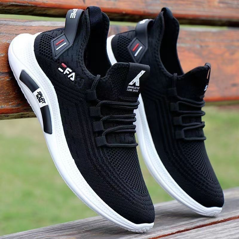Men'S Spring And Summer Mesh Ice Silk Shoes, Pilot'S Casual White Shoes, Men'S Fly Woven White
