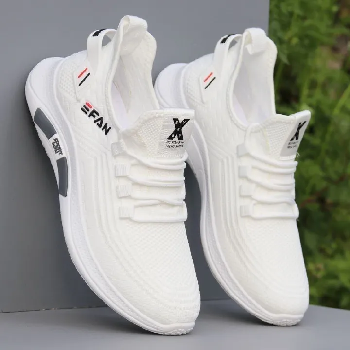 Men'S Spring And Summer Mesh Ice Silk Shoes, Pilot'S Casual White Shoes, Men'S Fly Woven White