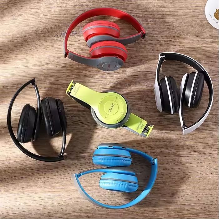 P47 Foldable Headphones, P9 Promax Bluetooth Headphones, Black