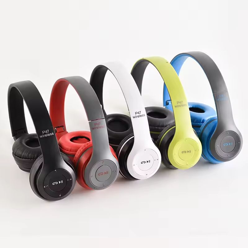 P47 Foldable Headphones, P9 Promax Bluetooth Headphones, Black