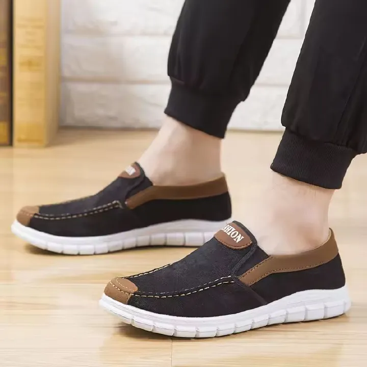Old Beijing Cloth Shoes For Men, Middle-Aged And Elderly, Dad'S Shoes For Men, Men'S Single Foot Shoes, Men'S Cloth Shoes, Blue