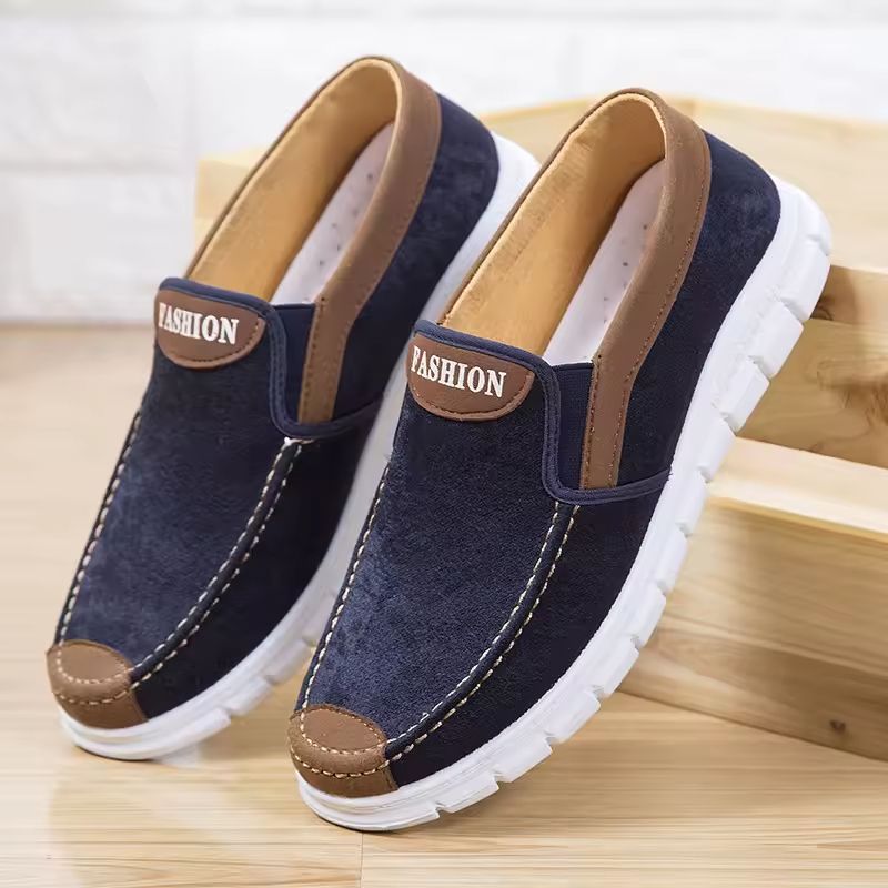 Old Beijing Cloth Shoes For Men, Middle-Aged And Elderly, Dad'S Shoes For Men, Men'S Single Foot Shoes, Men'S Cloth Shoes, Blue
