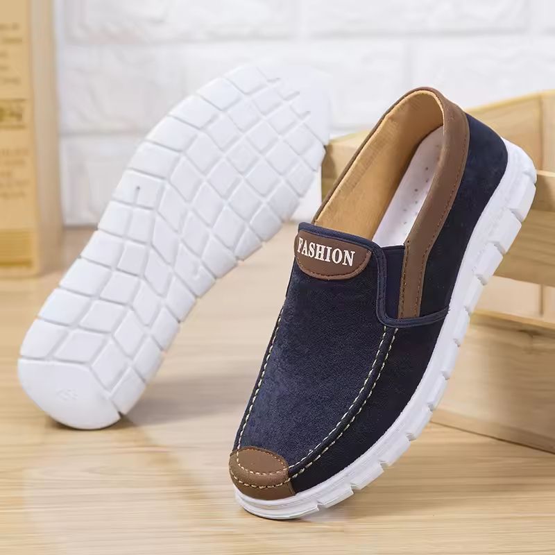 Old Beijing Cloth Shoes For Men, Middle-Aged And Elderly, Dad'S Shoes For Men, Men'S Single Foot Shoes, Men'S Cloth Shoes, Blue