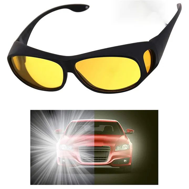 VEDO 2023 Driving Glasses Sunglasses Night-Vision Glasses Anti Glare Car Sun Glasses Bicycle Automobiles Motorcycles Fashion Polarized Night Driving Goggles Enhanced Light Glasses Black one size Yellow,one size