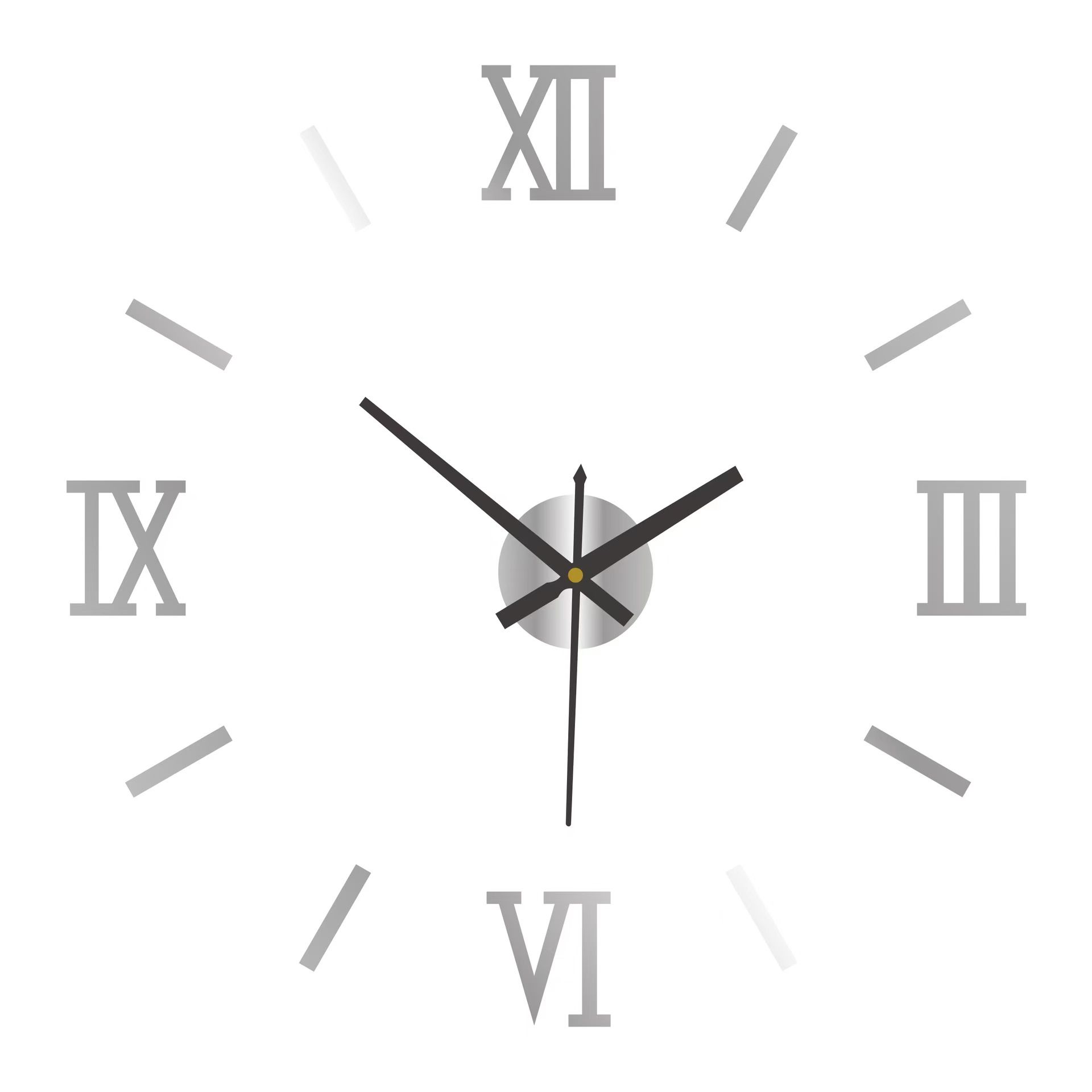 High sense of simplicity and personality go with everything Niche designs are popular this year 3D Roman Mirror Wall Clock DIY Sticker Modern Mirror Effect Interior Wall Clock High Home Clocks