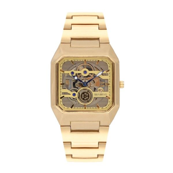 Square Men's Youth Sports Business Quartz Hollow Personality Gear Second Hand Waterproof Watch Quartz Watches