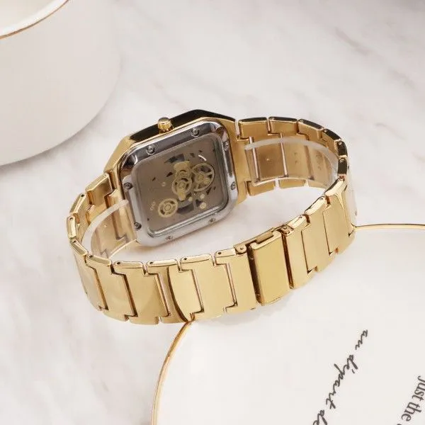 Square Men's Youth Sports Business Quartz Hollow Personality Gear Second Hand Waterproof Watch Quartz Watches