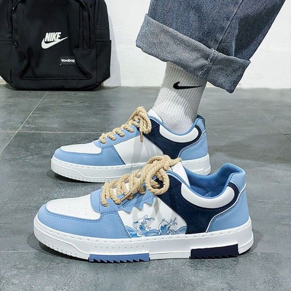 Simple, Individual And Breathable Men's White Sneakers And Sporty Casual Sneakers