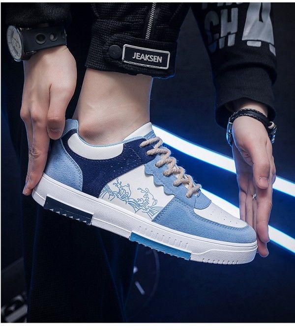 Simple, Individual And Breathable Men's White Sneakers And Sporty Casual Sneakers