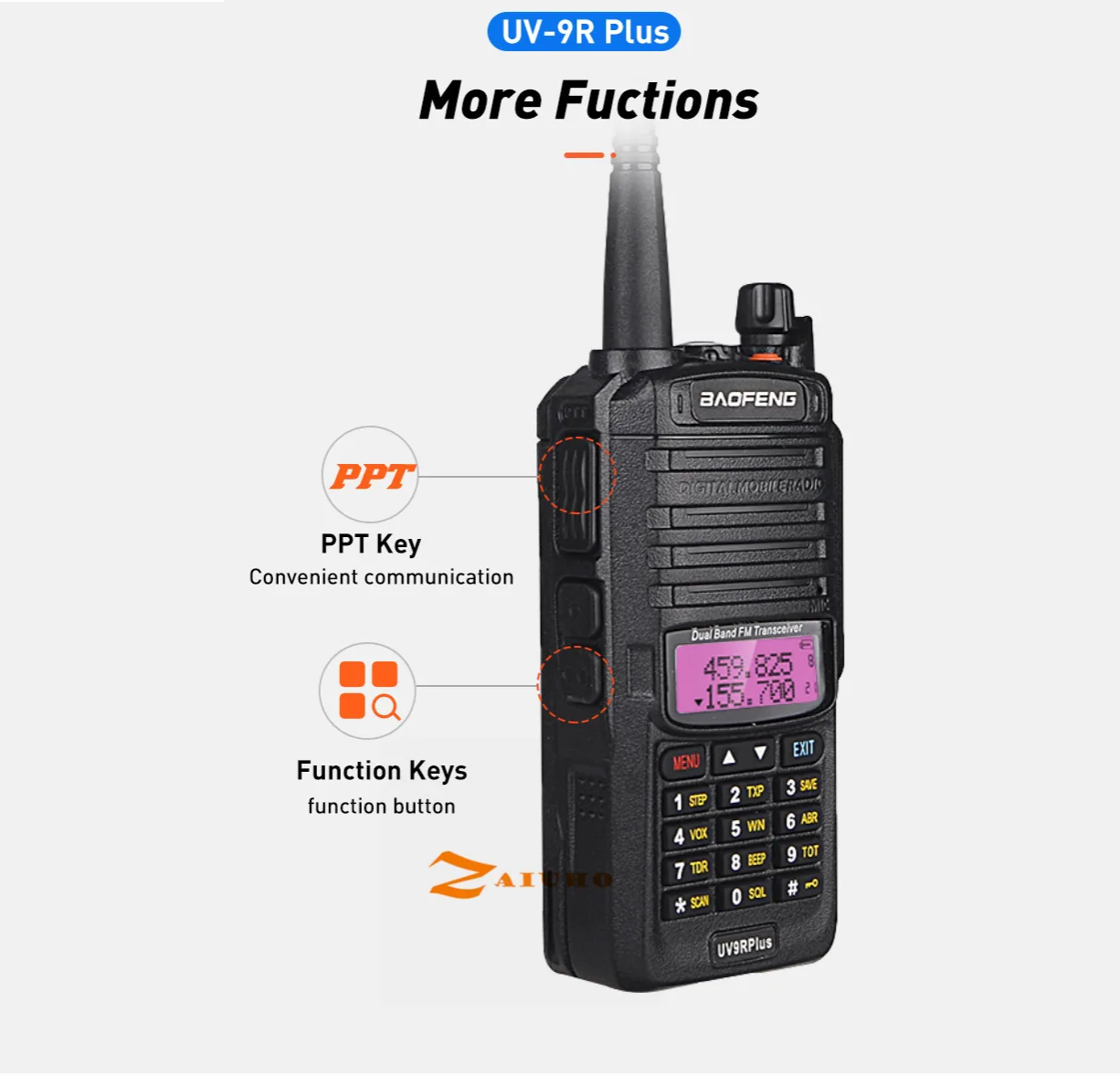 2pcs Baofeng 10W UV-9R Plus Waterproof  Walkie Talkie UV9Rplus Dual Band  VoIP Phones &amp; Devices