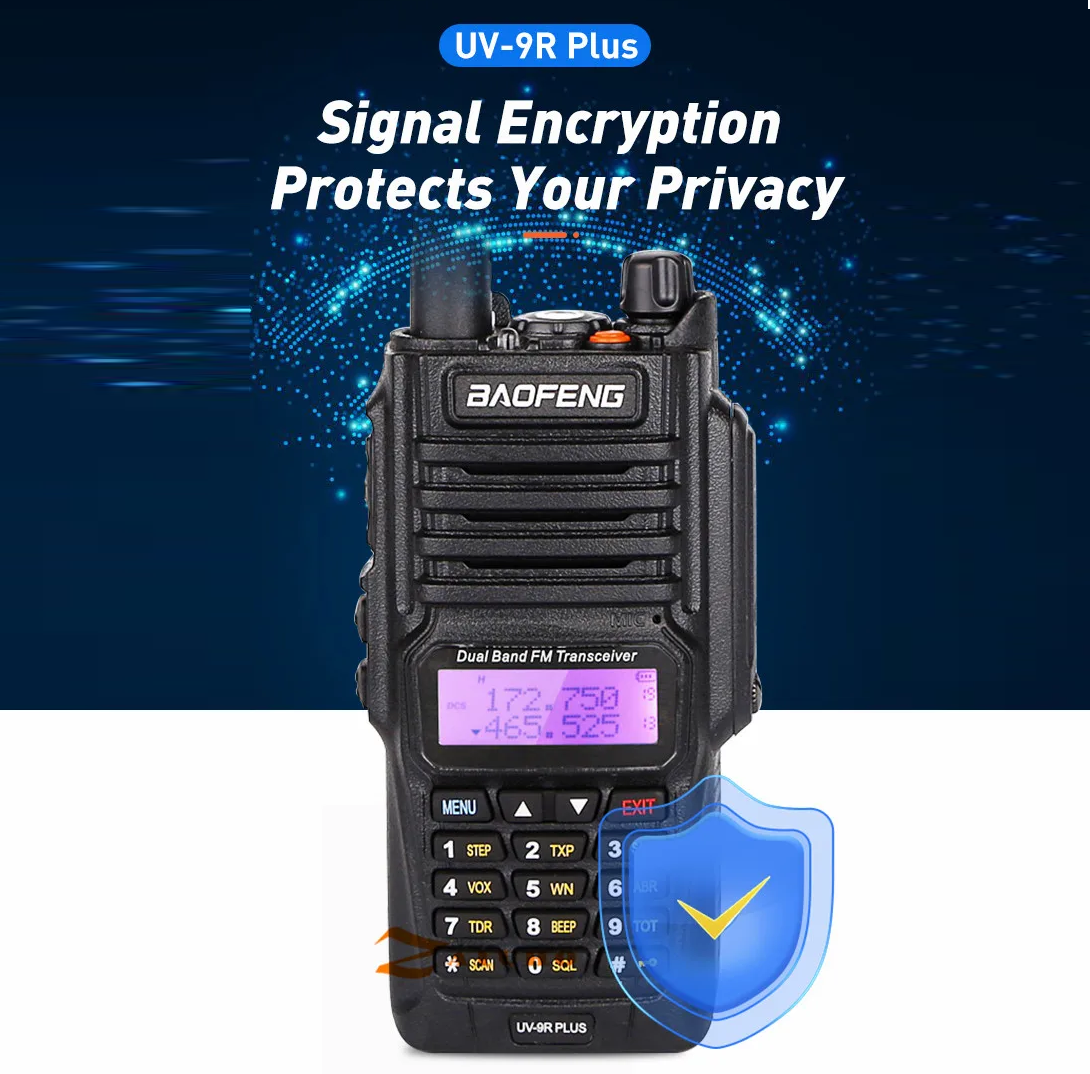 2pcs Baofeng 10W UV-9R Plus Waterproof  Walkie Talkie UV9Rplus Dual Band  VoIP Phones &amp; Devices